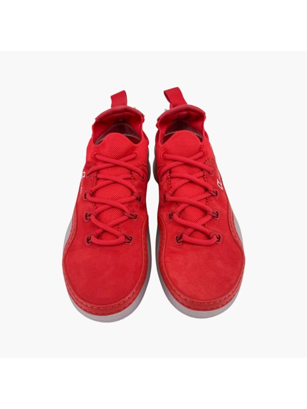 Louboutin Arpoador Drawstring Sock Sneaker Red Suede Size 40 US 10 Women Low Top - Picture 2 of 15